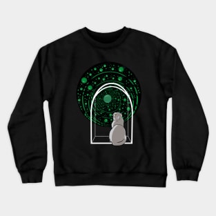 Cats universe. Cat on the windowsill. Crewneck Sweatshirt